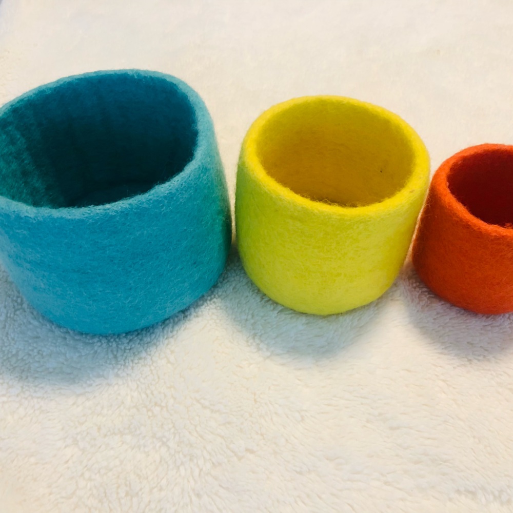Lovevery felt nesting baskets